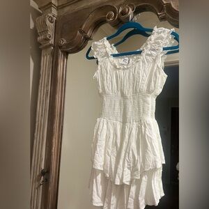 Princess Polly White Ruffle mini dress